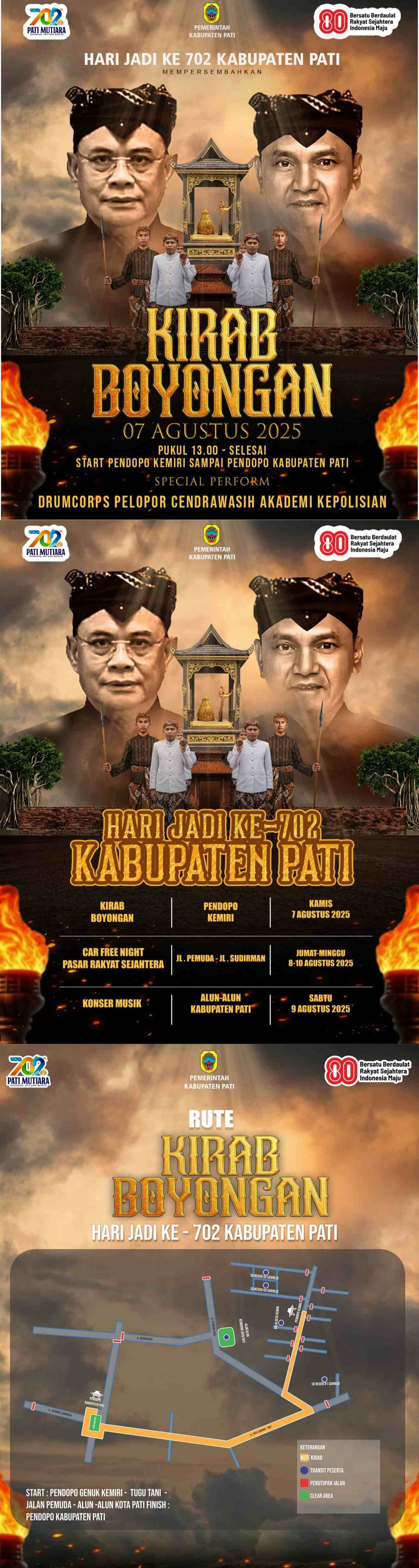 KIRAB BOYONGAN Hari Jadi ke-702 Kabupaten Pati 